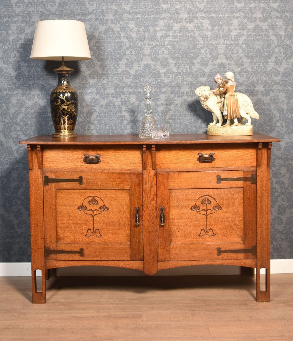 Art Nouveau oak sideboard