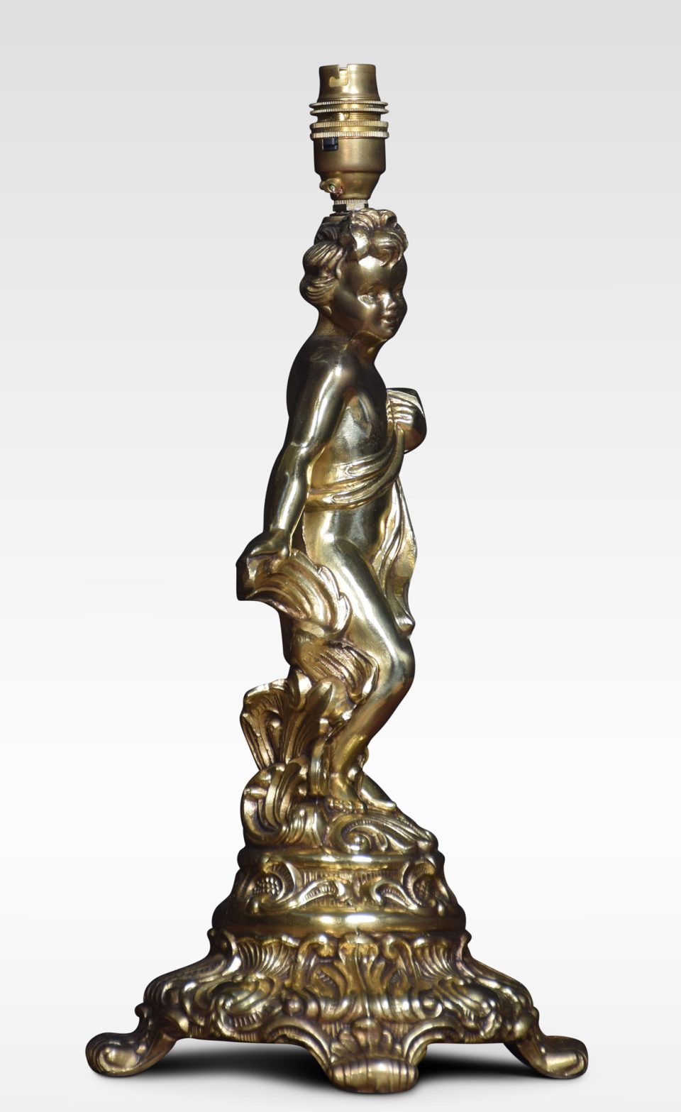 Gilded metal table lamp