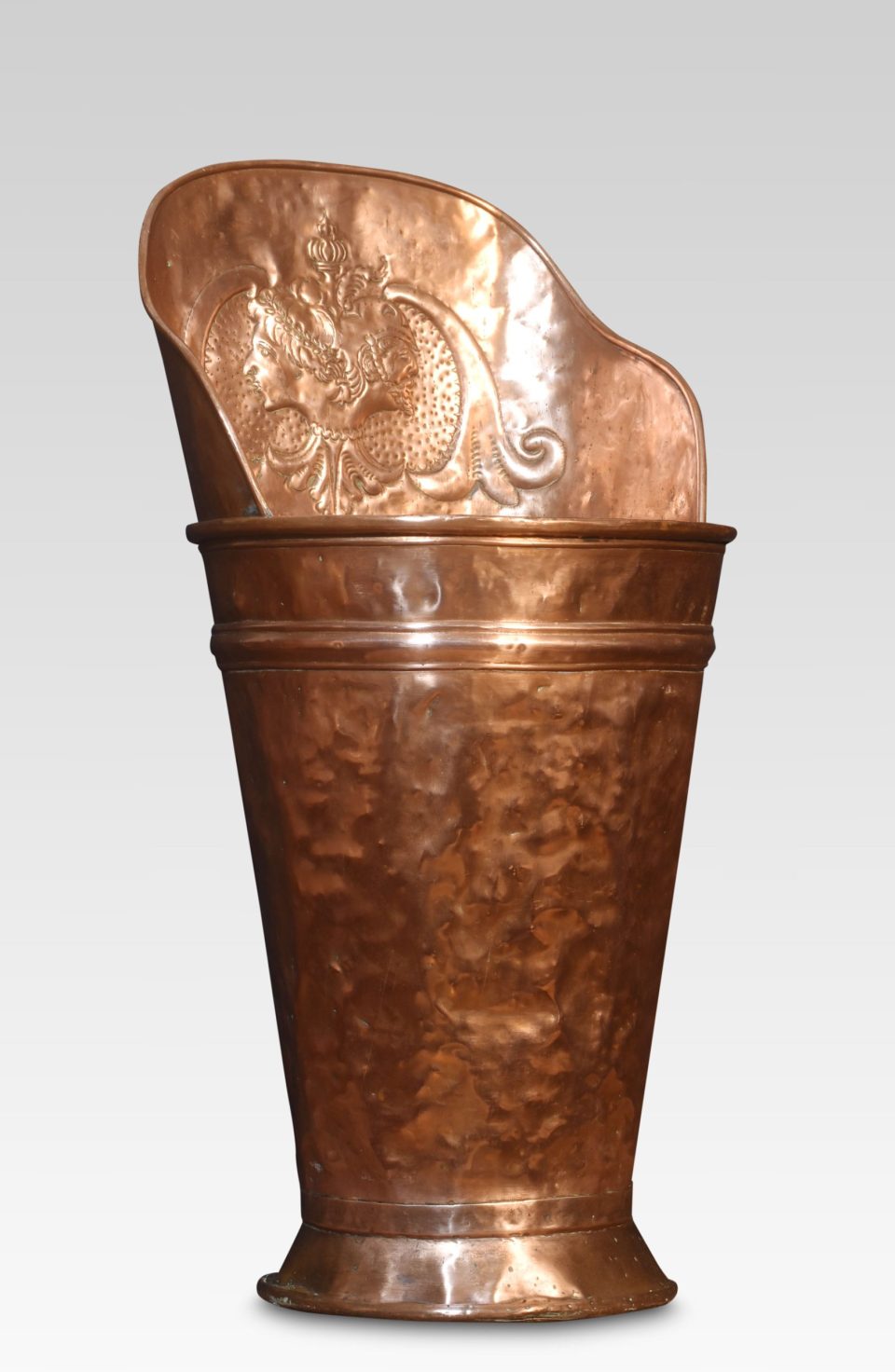 19th Century copper log bin