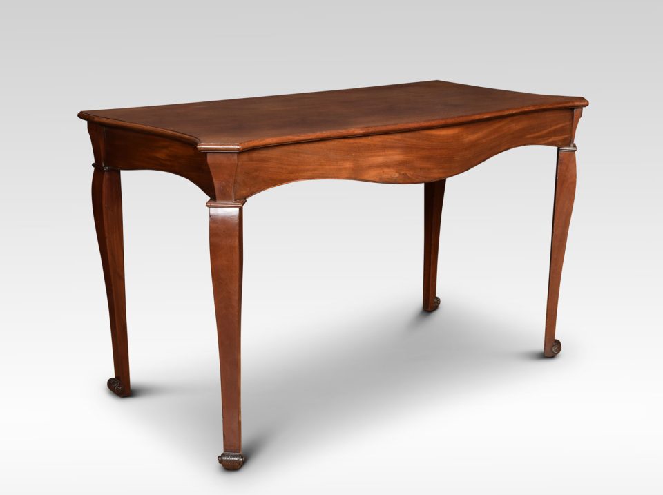 George III mahogany serpentine fronted serving table