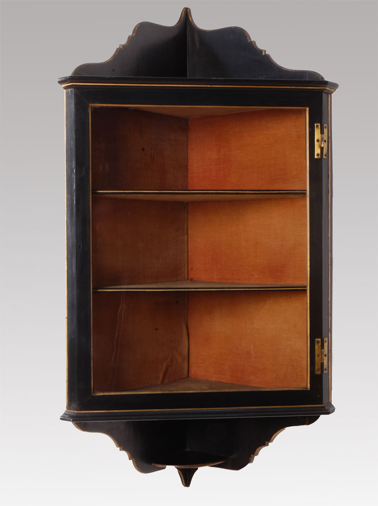 Regency ebony wall cabinet circa 1840