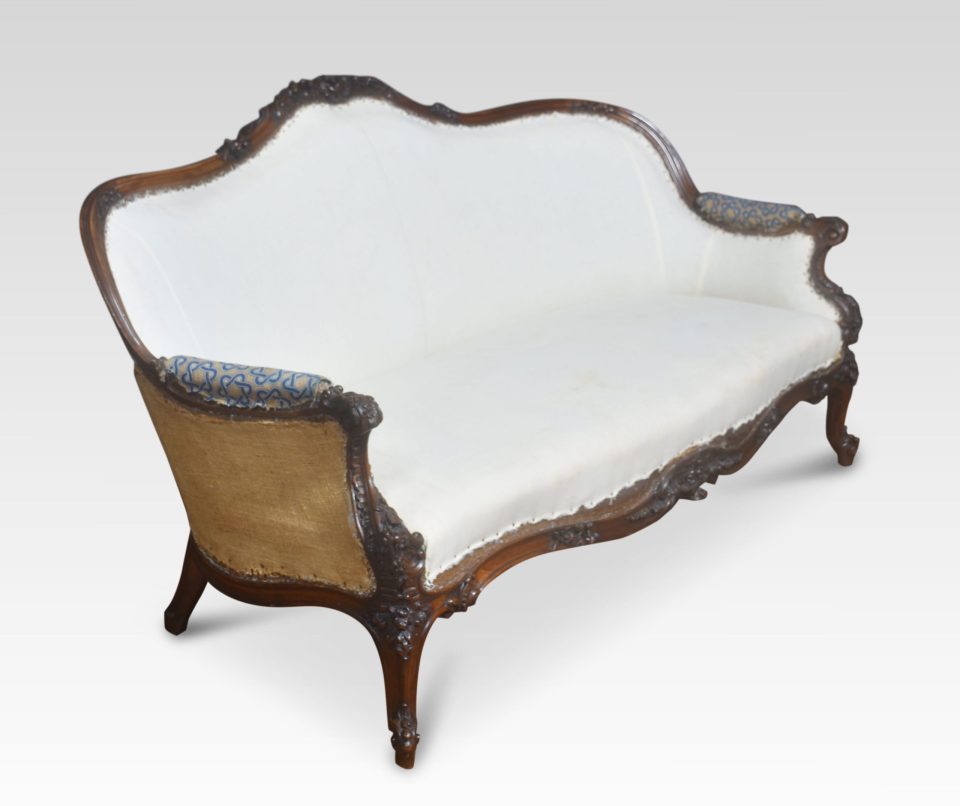 19th century Rosewood framed settee