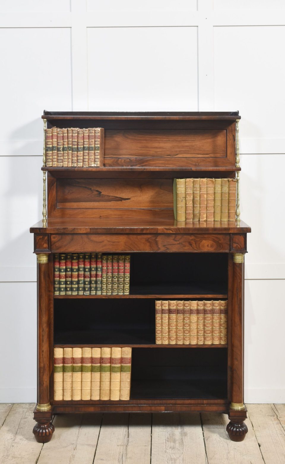 19th century rosewood open bookcase