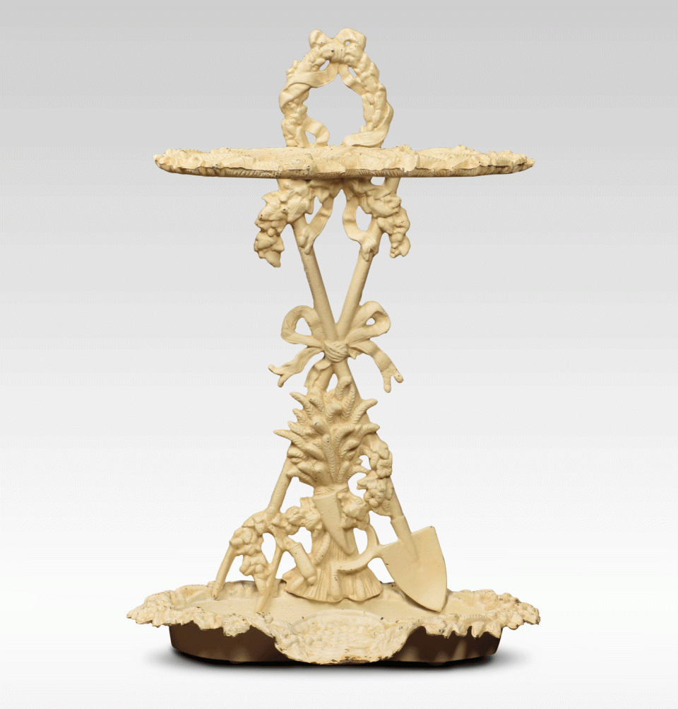 Coalbrookdale style cast iron umbrella stand
