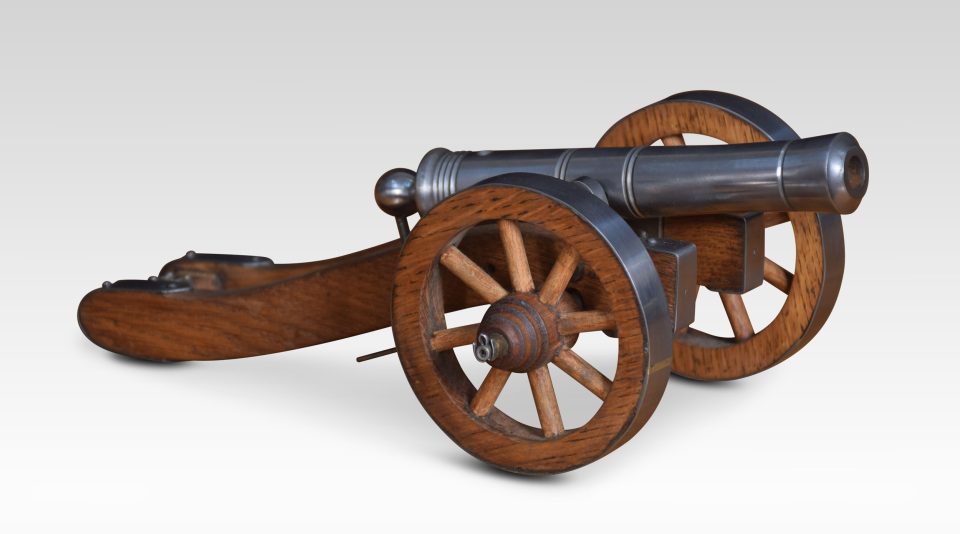 Polished steel signal cannon