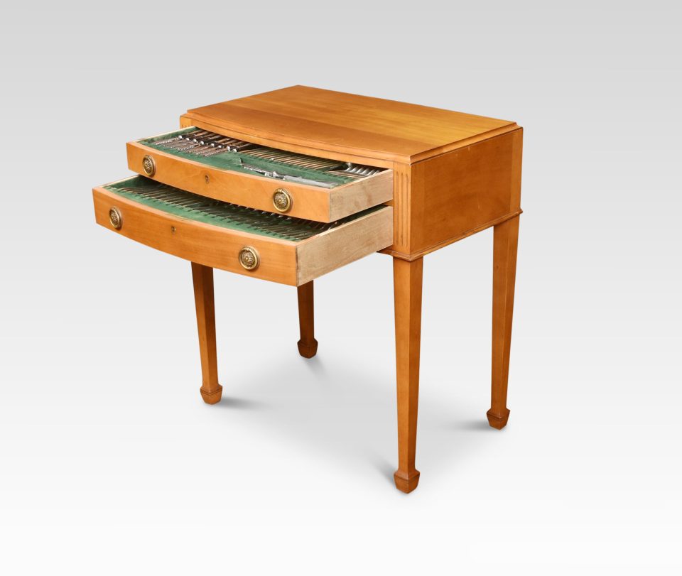 Walnut cased canteen