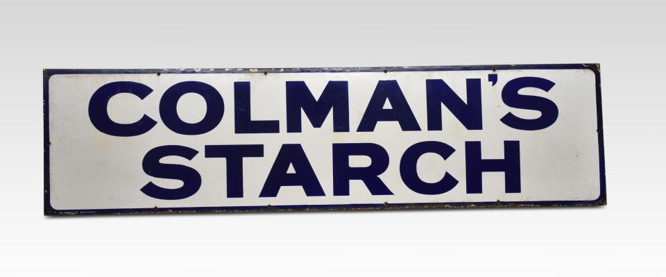 Enamel sign for Colman's Starch