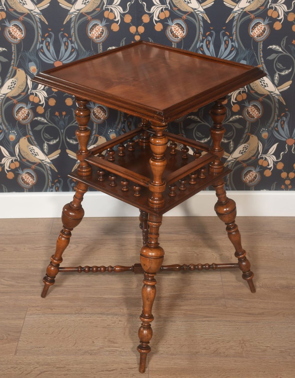 Walnut two tier occasional table