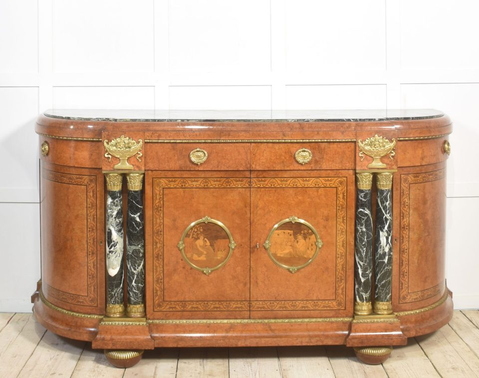 Louis XV marble topped buffet sideboard