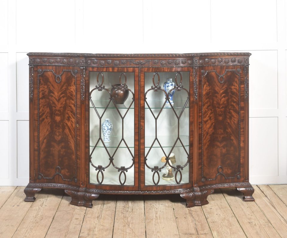 Chippendale Revival Mahogany Display Cabinet