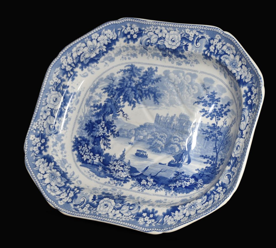 Staffordshire 19th century blue and white plate