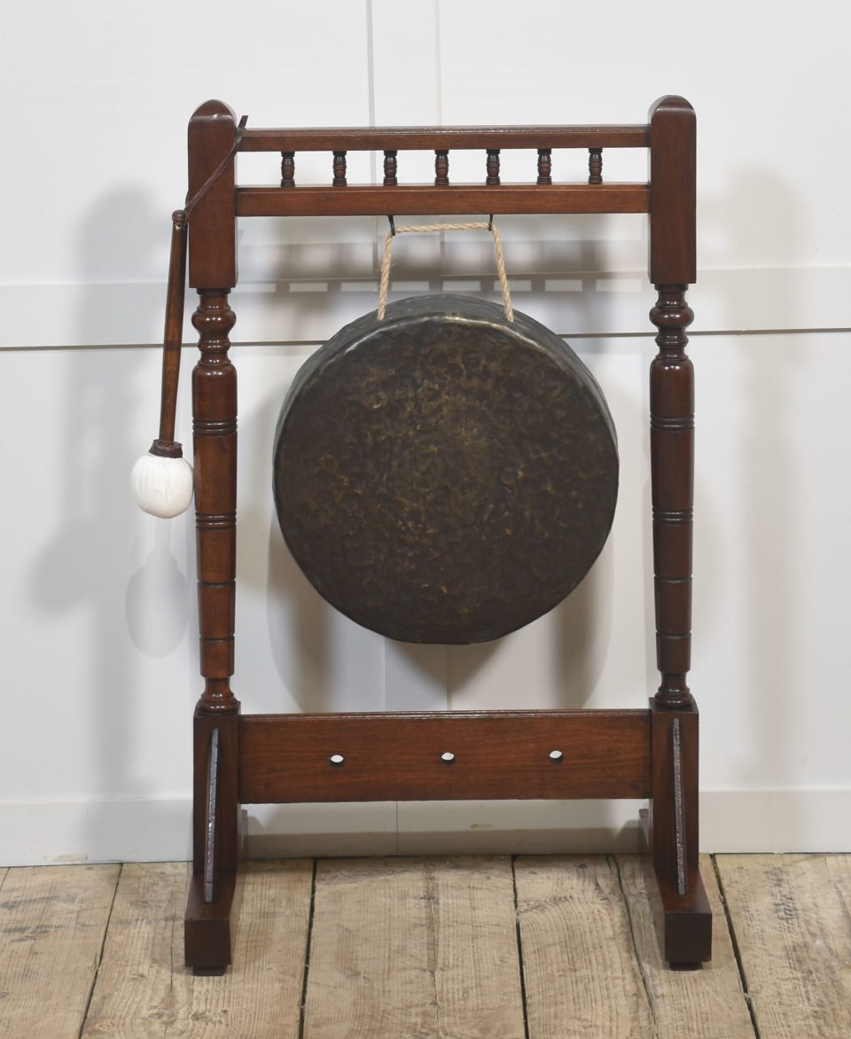 Mahogany framed dinner gong