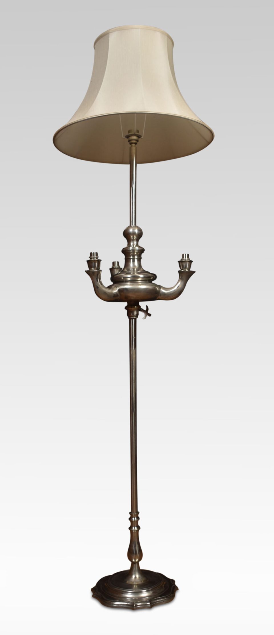 silvered standard lamp