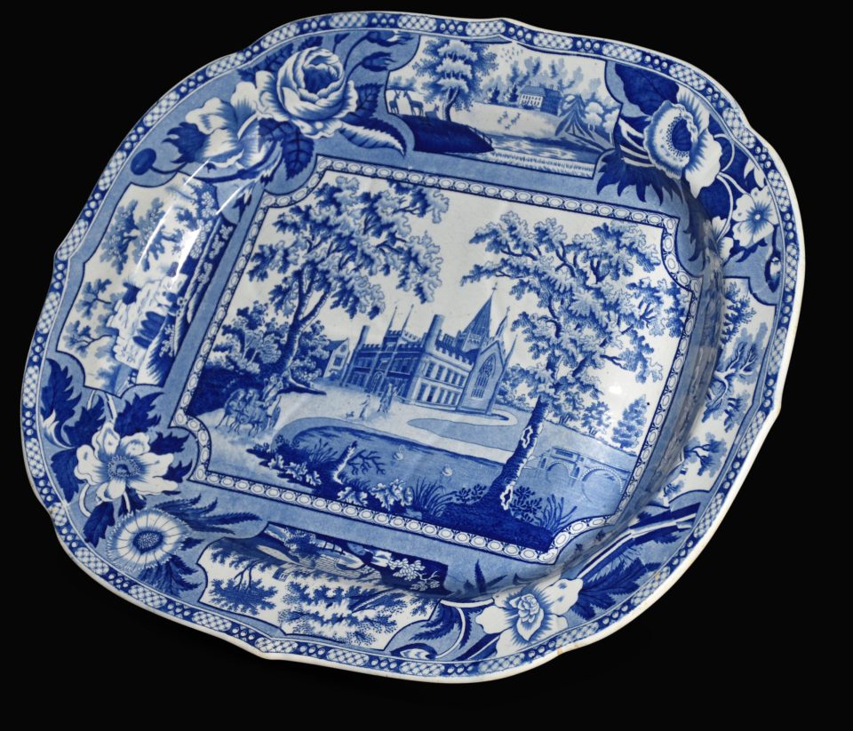 Staffordshire 19th century blue and white plate