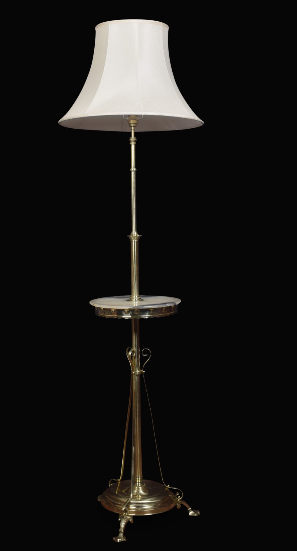 Brass and marble adjustable Standard Lamp