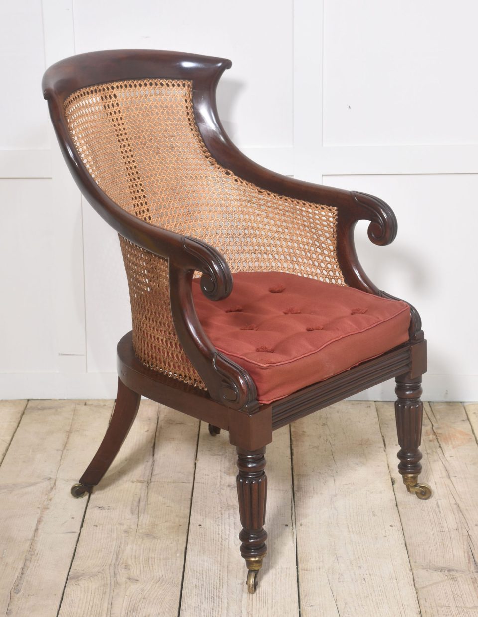 Regency Mahogany Bergere Armchair