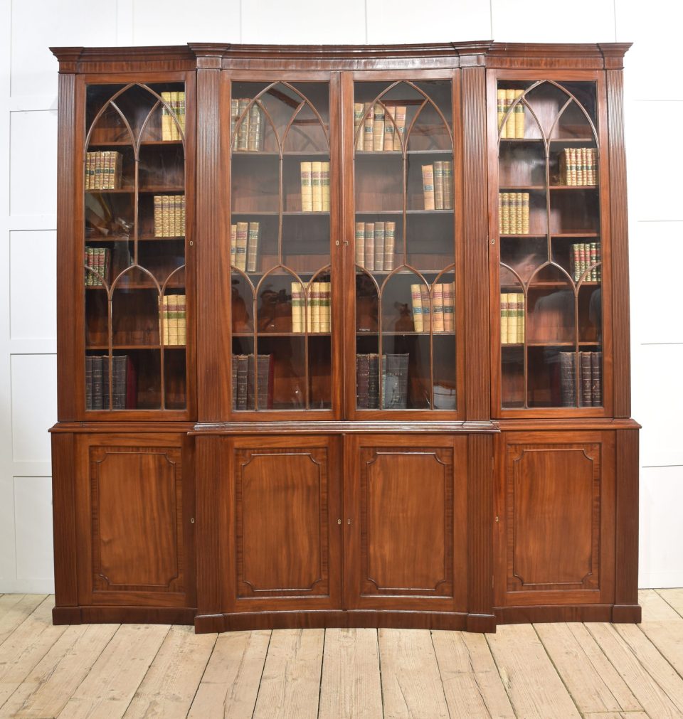 Regency mahogany library bookcase
