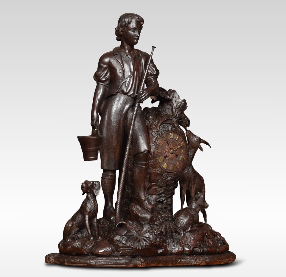 Large  Black Forest mantel clock