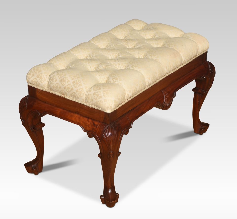 Carved mahogany stool