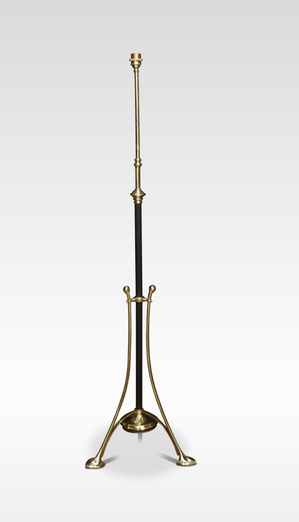 Art Nouveau brass standard lamp