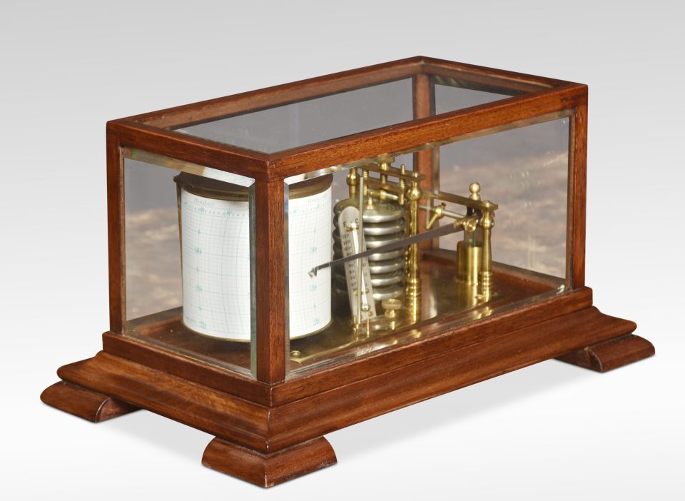 Walnut cased barograph