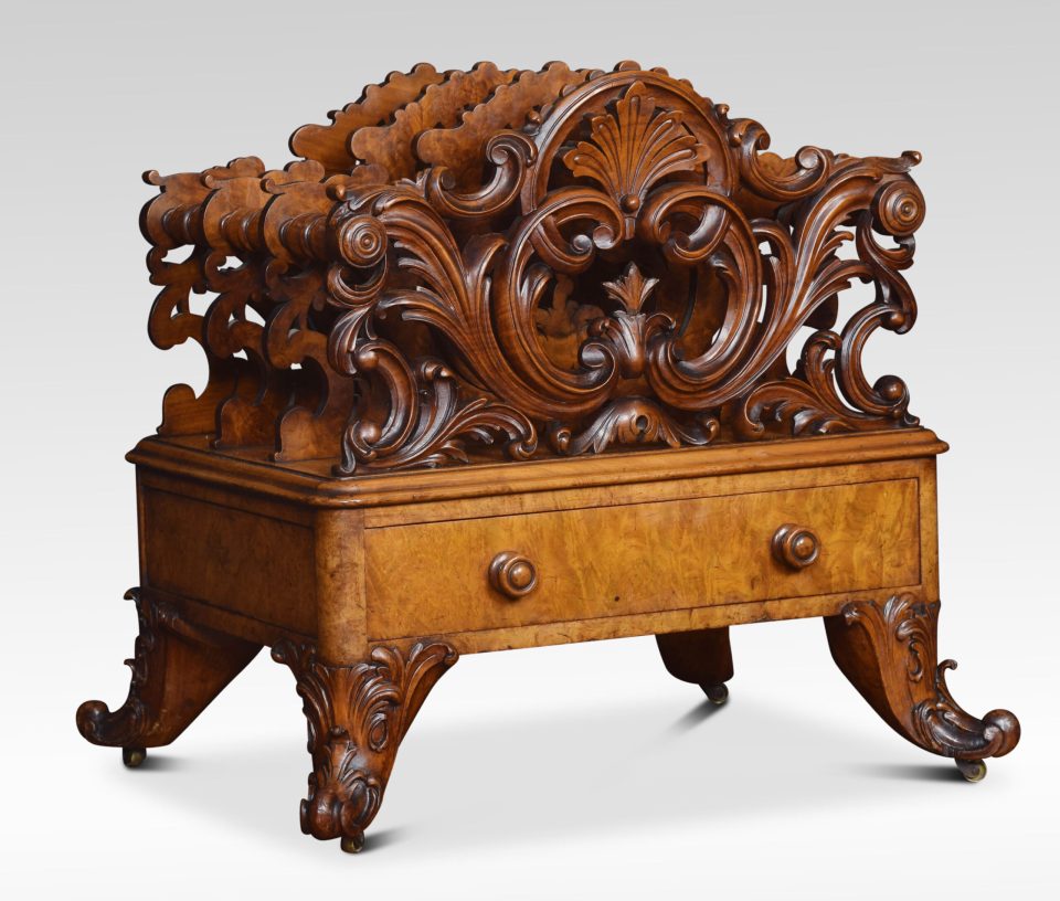 Exhibition quality figured walnut Canterbury