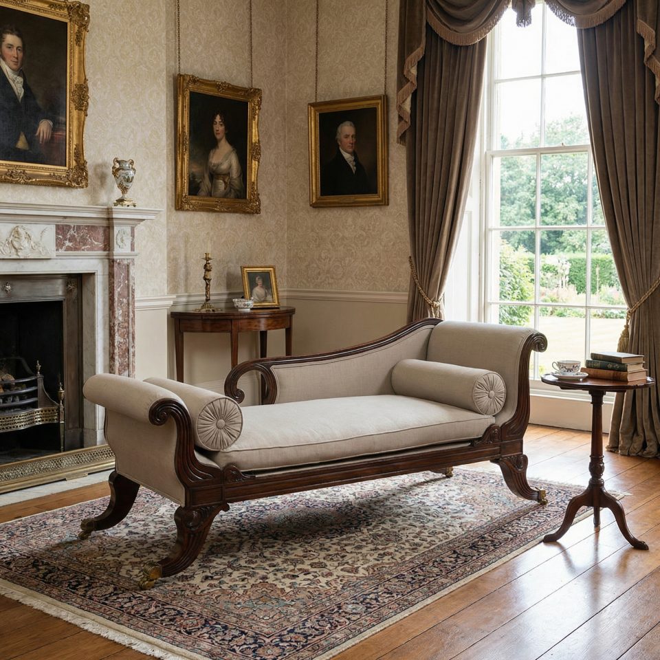 Regency Rosewood chaise lounge