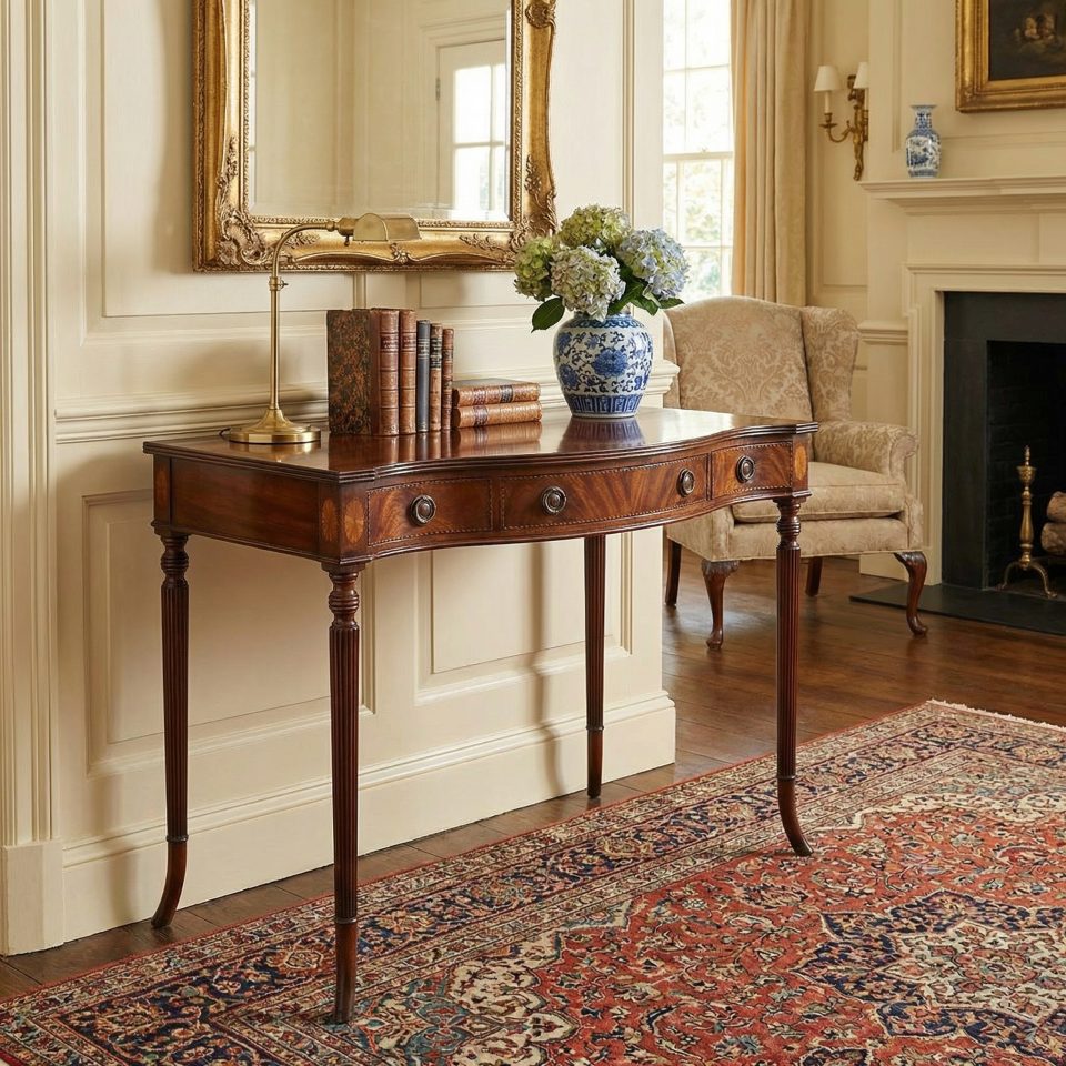 Fine Inlaid Mahogany Writing Table