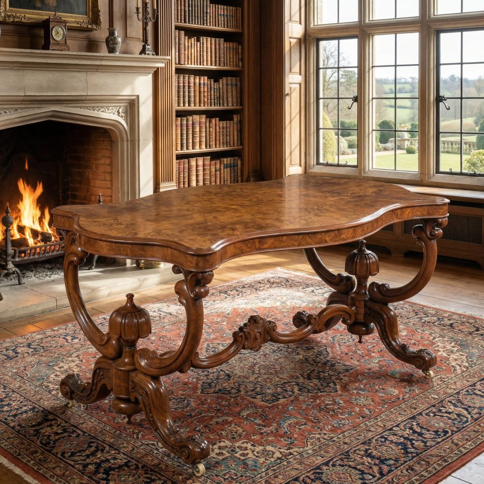 Walnut hall table