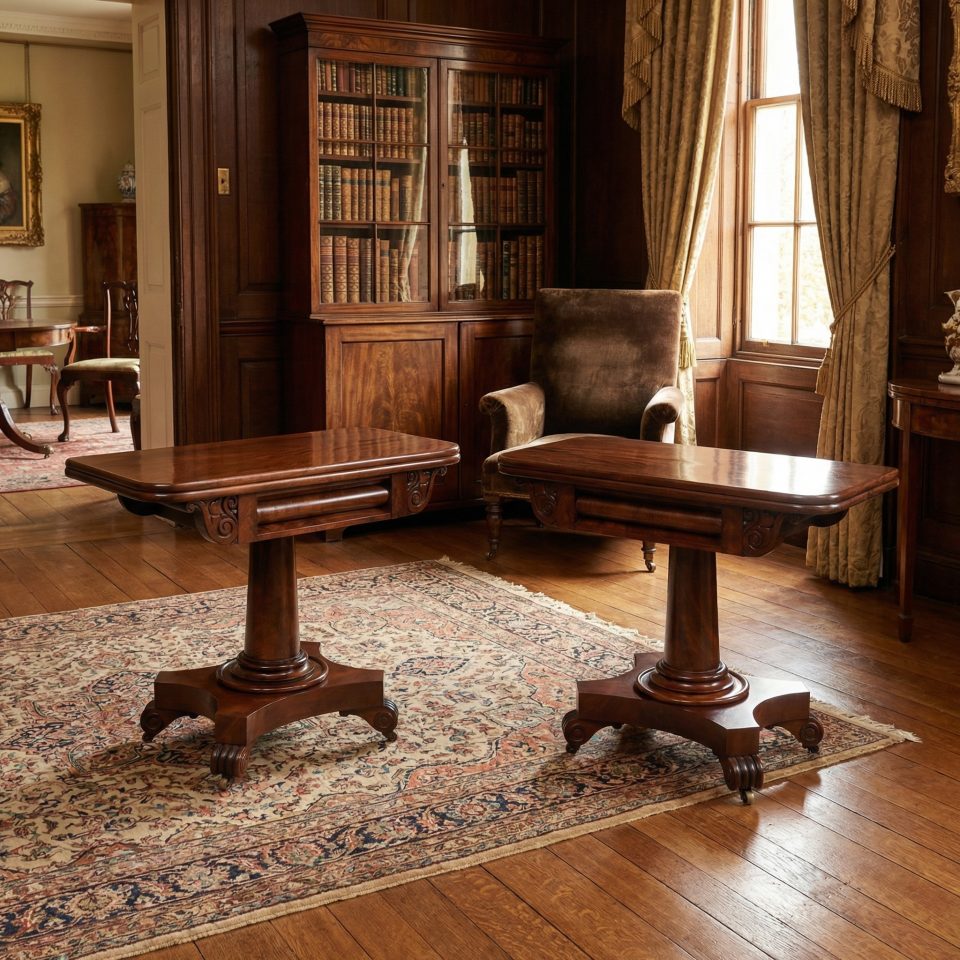 Pair of Mahogany tea tables