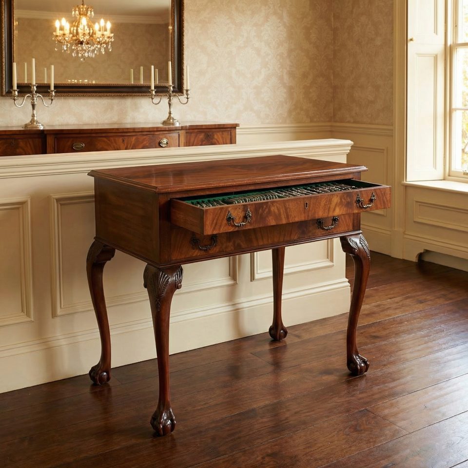 Mahogany Cutlery Chest by Walker & Hall, Sheffield