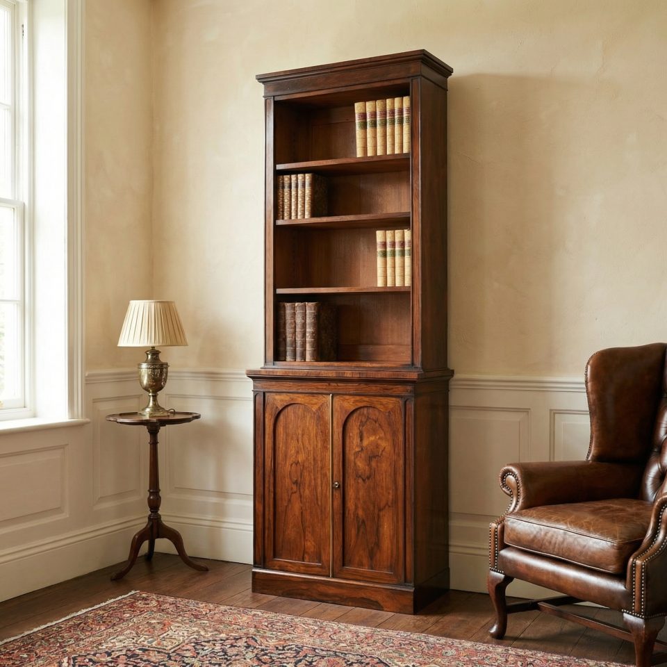 19th Century Rosewod open bookcase
