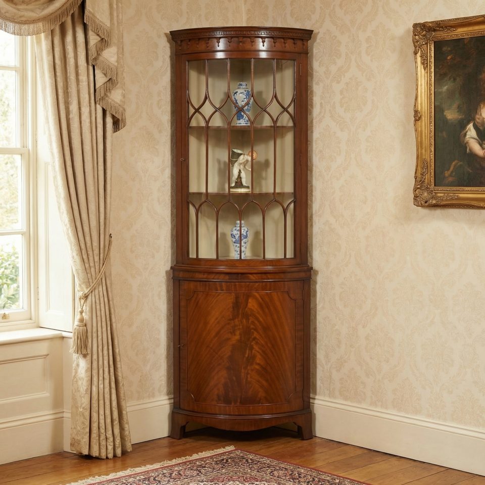 Georgian Style Mahogany Corner Cabinet