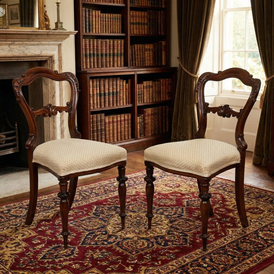 Pair of Mid-19th Century Rosewood Side Chairs