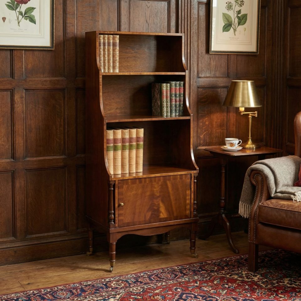 Mahogany Waterfall Bookcase